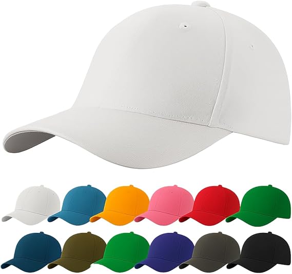 4sold Casquette Baseball Snapback Hip Pop Couleur Unie Ajustable 6 Panneaux Taille Unique Golf Hat Motorcycle Trucker Cap - Homme Femme
