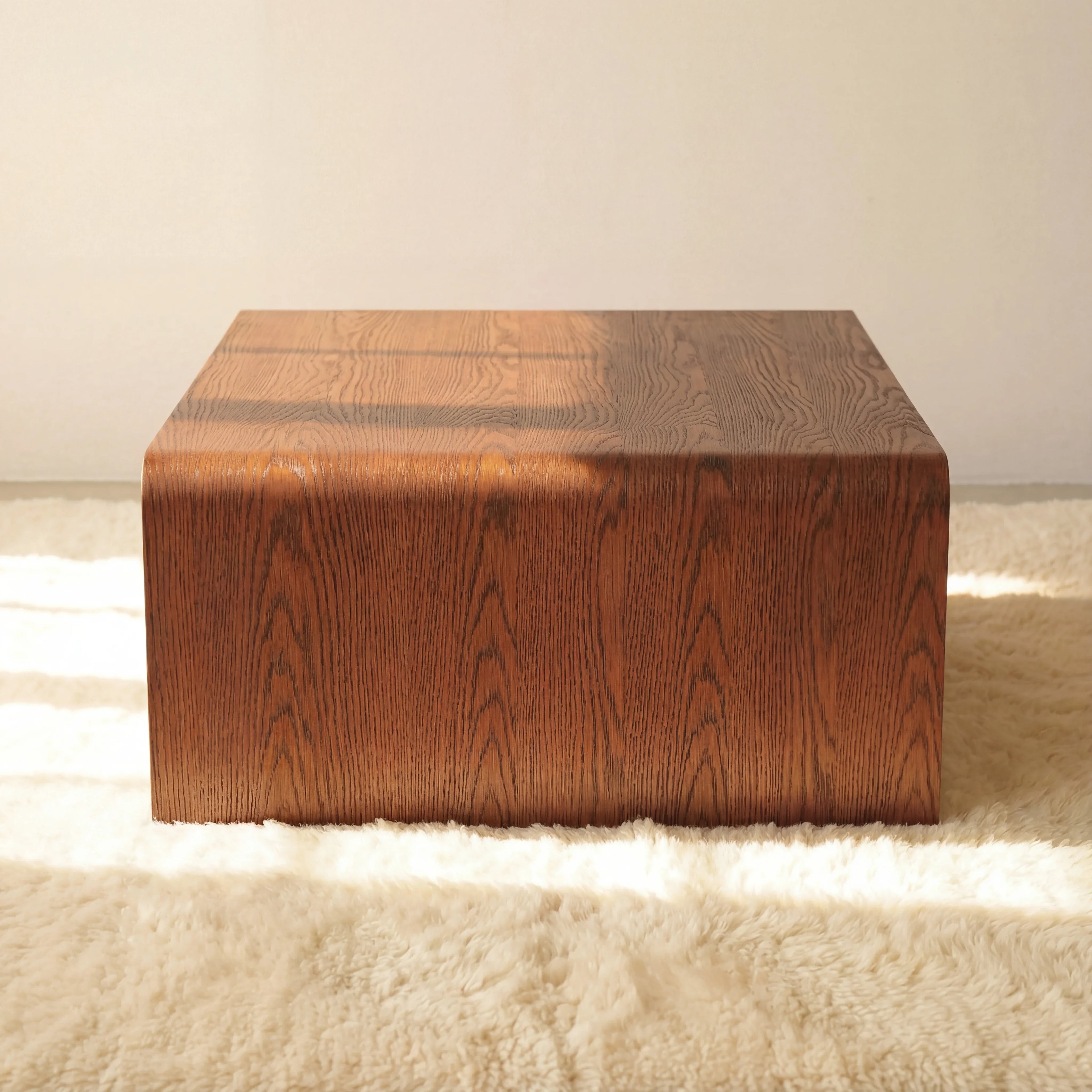 VISTA Coffee Table White oak with sculpted slat detailing