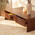 VISTA Coffee Table White oak with sculpted slat detailing