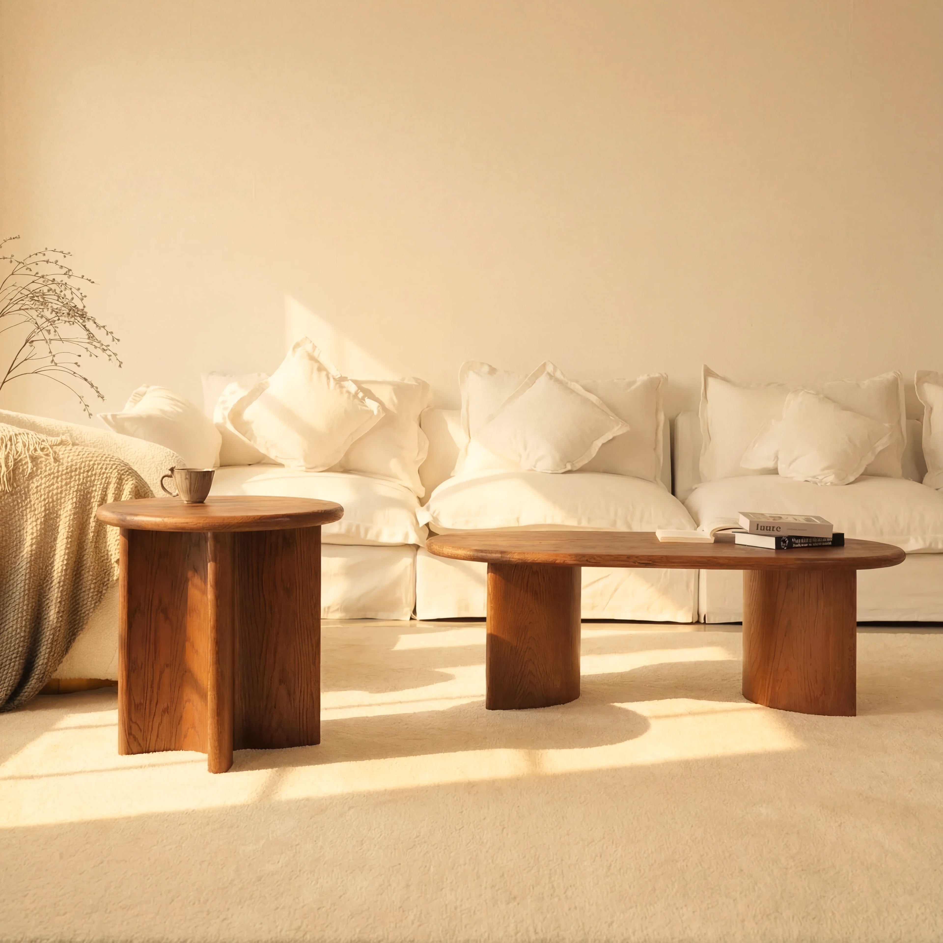 Haven Side Table White oak