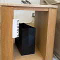 Ovelo Side Table Oak wood with travertine top（karhyn studio sale）
