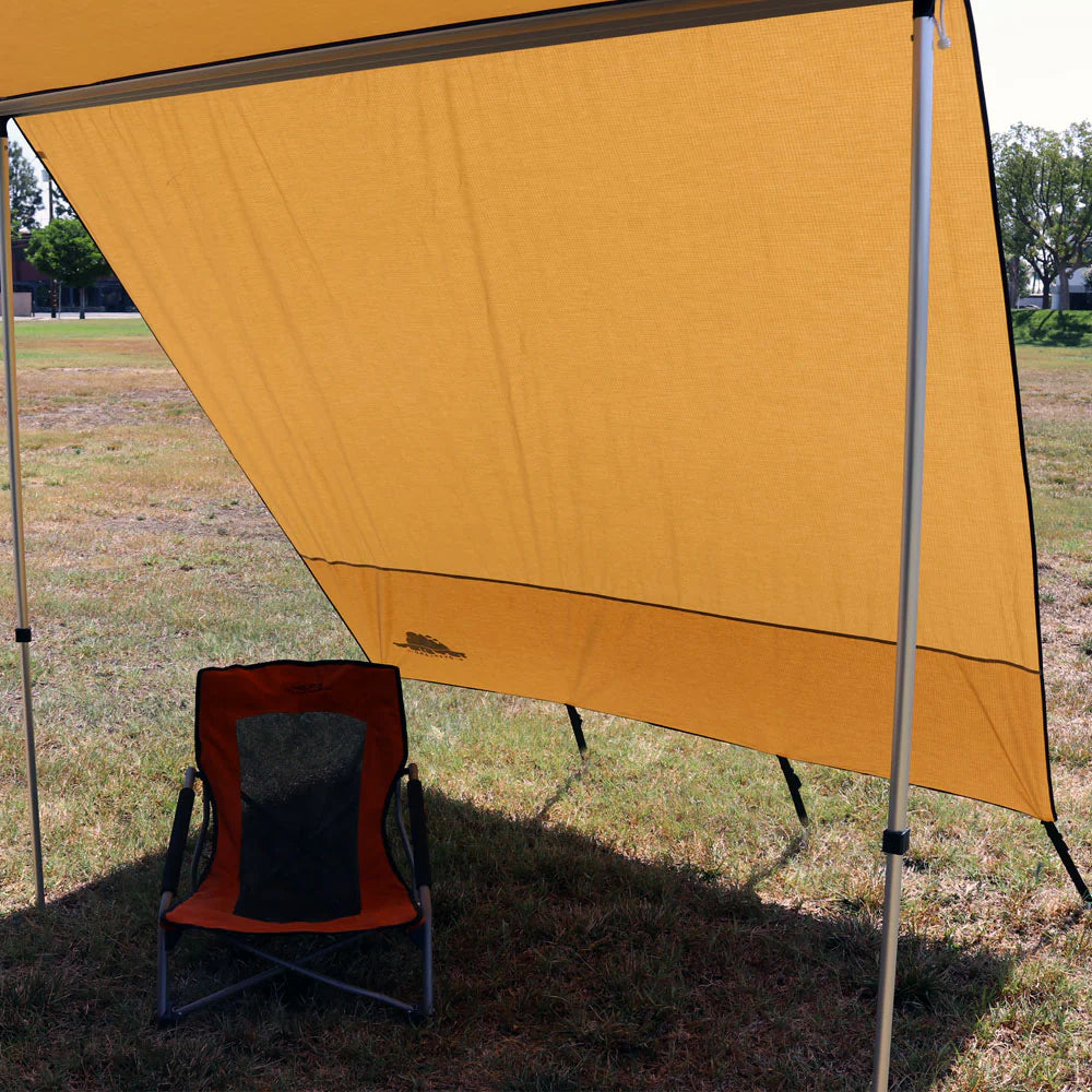 Truck or Car Awning Shade Wall, 6.5x8 Feet, Poly-Cotton Ripstop Fabric, Tan
