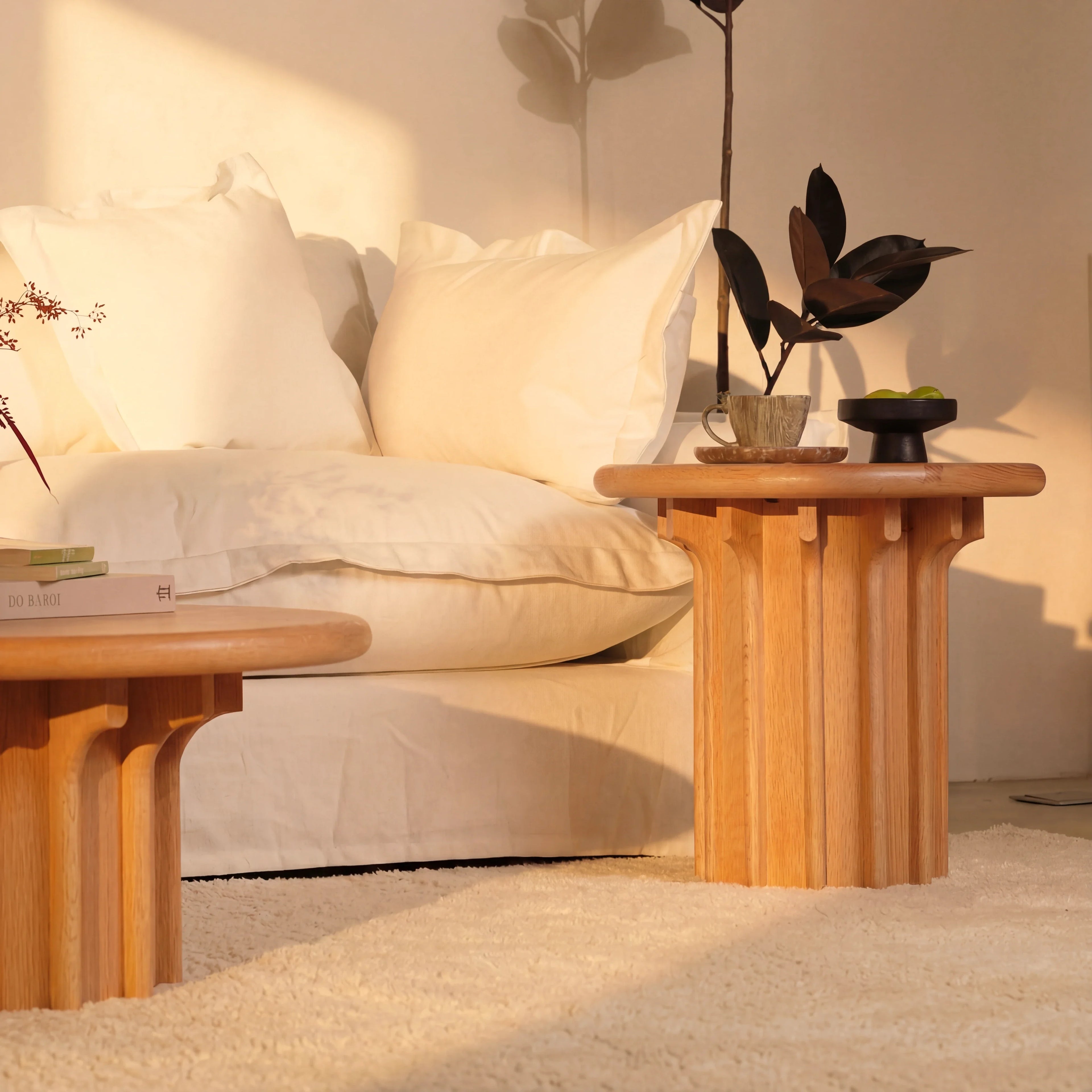 Corin Side Table White oak
